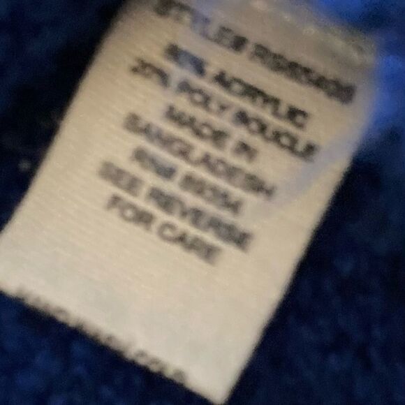 No comment blue scoop neck sweater Medium - Picture 5 of 5